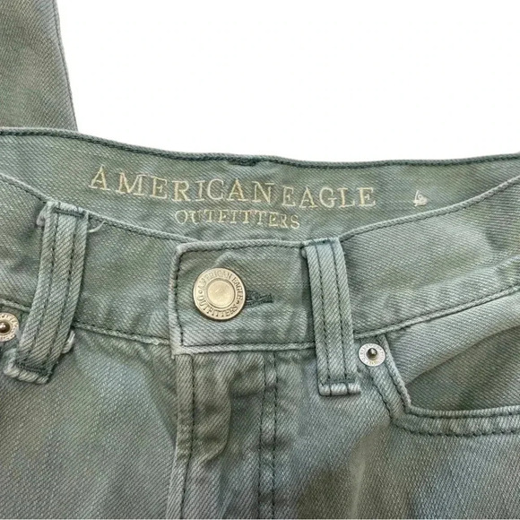 American Eagle Distressed Skinny Light Green High Rise  Jeans Size 0 - Picture 5 of 11